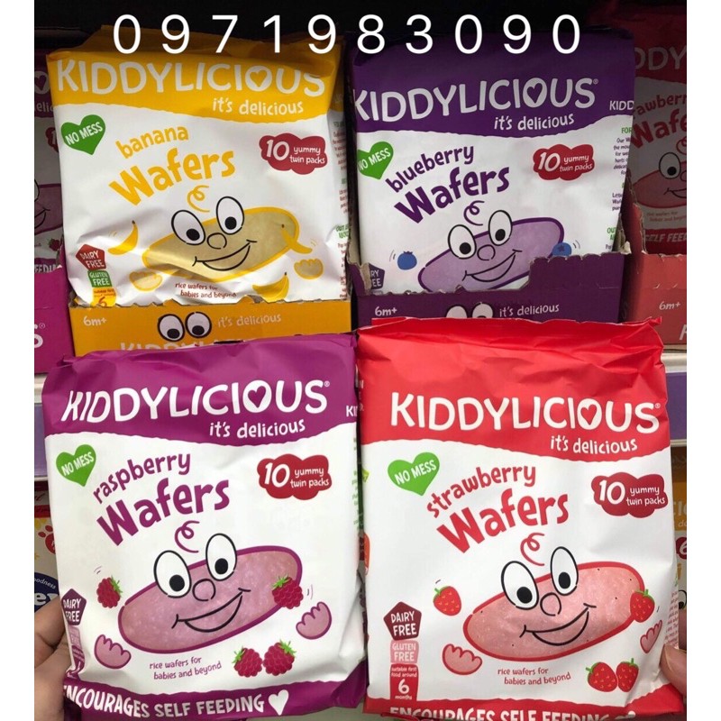 Bánh gạo KIDDYLICIOUS không chứa sữa dành cho bé 6m dị ứng đạm bò