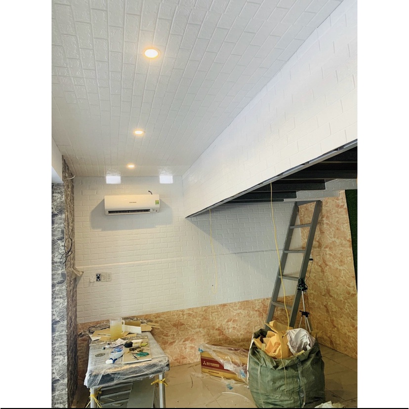 Xốp Dán Tường Giả Đá Loại 1, 70x70cm - Có Sẵn Keo Dán, Siêu Sang, Cách Âm, Cách Nhiệt Trang Trí Nhà Đẹp