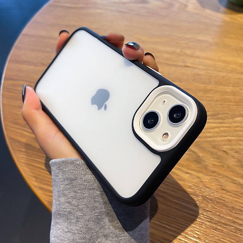Apple 13 Phone Case Iphone12promax Transparent Frosted Iphone11 All-Inclusive Drop-Resistant Men and Women Ins Style 3ZQC