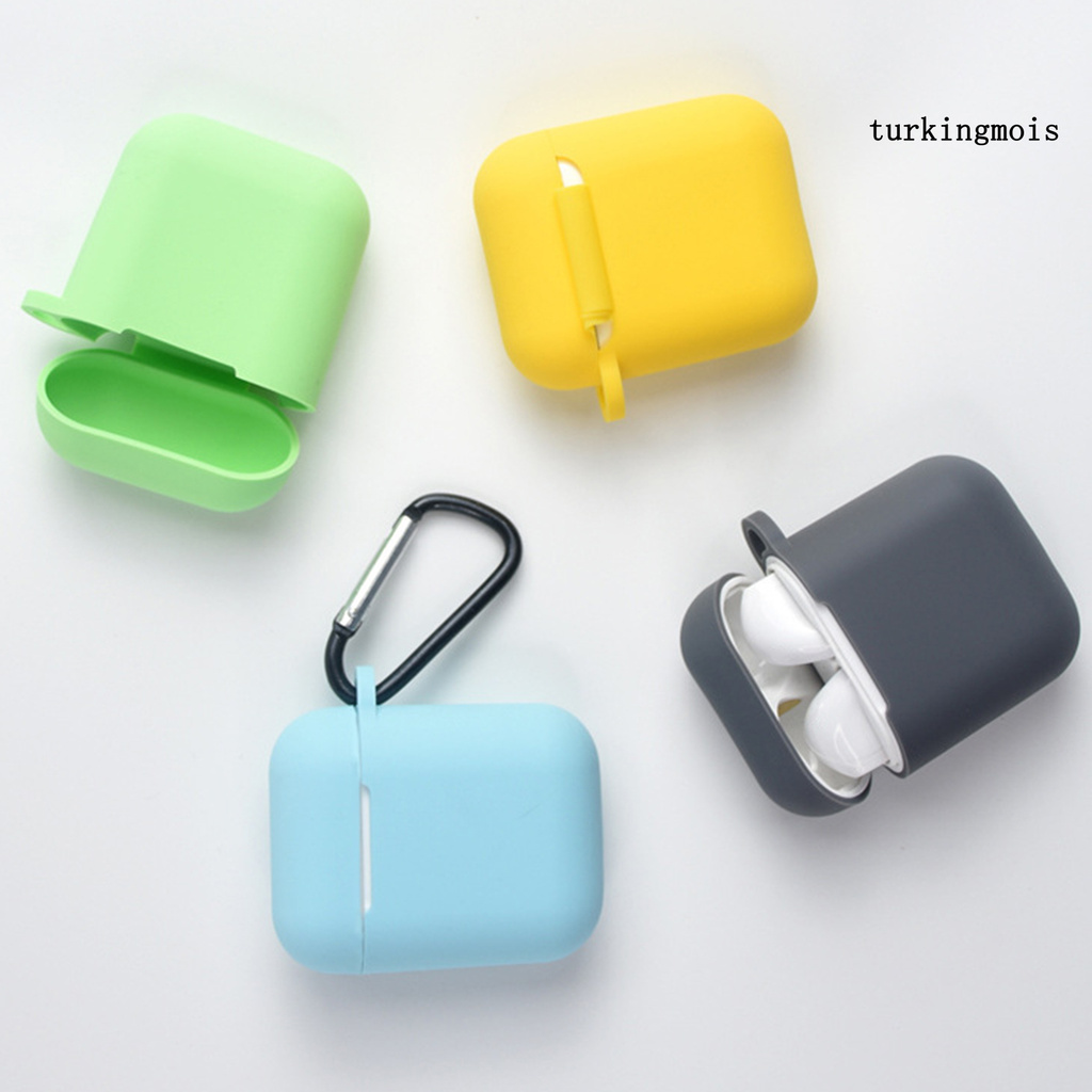 Vỏ Bảo Vệ Hộp Sạc Tai Nghe Airpods 1 / 2 Bằng Silicone Chống Bụi / Trầy Xước Dễ Mang Theo