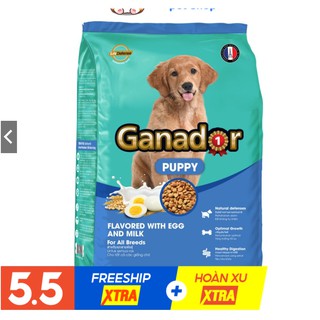 Thức Ăn Hạt Cho Chó Con Mọi Giống Chó Vị Trứng Và Sữa Ganador Puppy Gói 400g