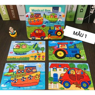 BỘ GHÉP HÌNH PUZZLE 4 TRANH 9, 12, 15, 20 MIẾNG