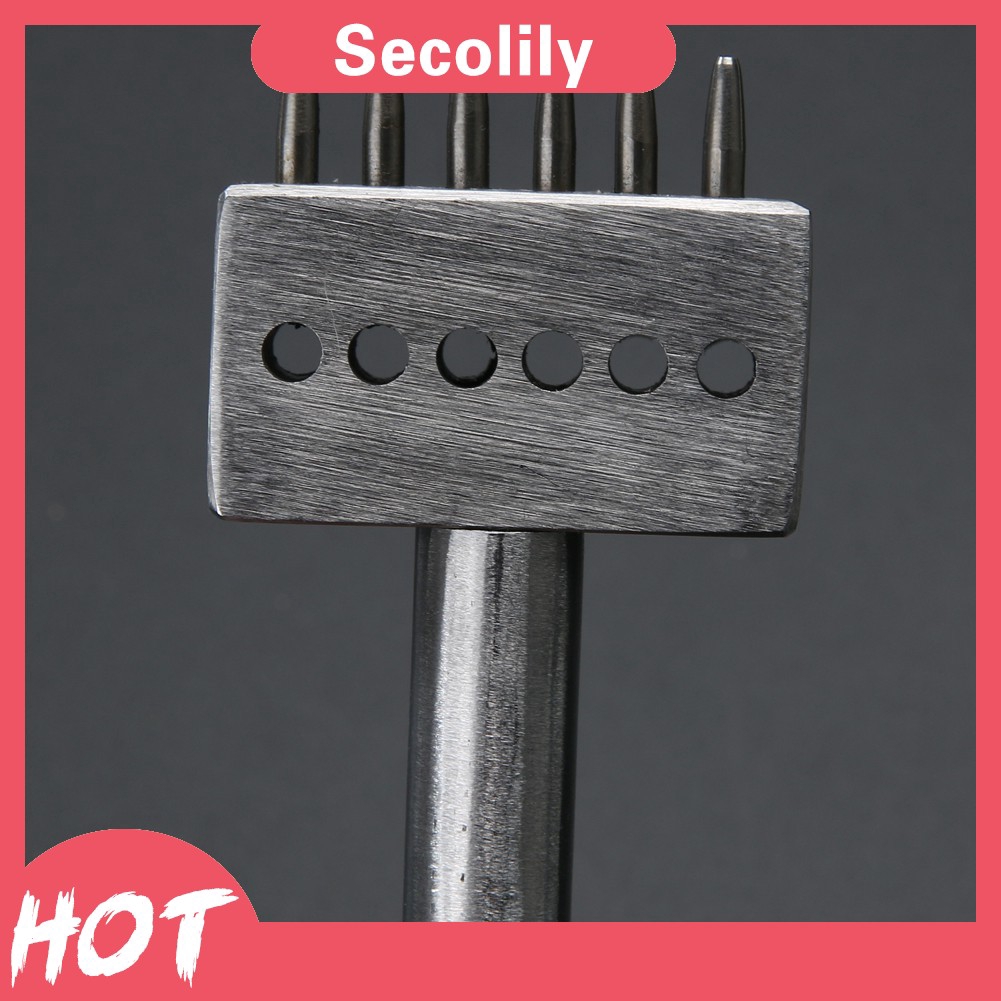 Dụng cụ đục lỗ hỗ trợ tự làm đồ da 2/4/6 lỗ 4/5/6/8mm DIY tiện lợi