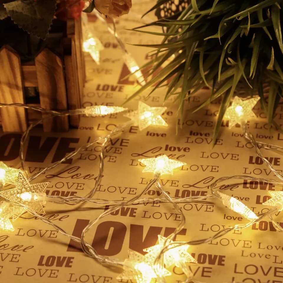 Dây Đèn Trang Trí Hình Ngôi Sao Dài 6 mét Cắm USB