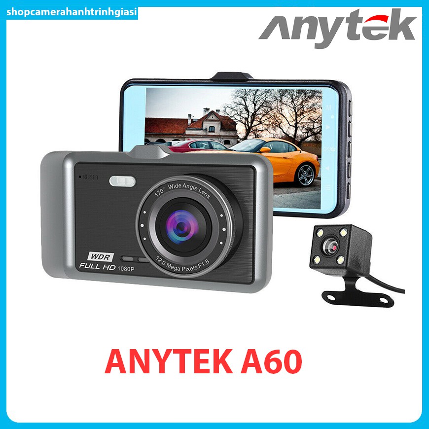 { HÀNG HOT } Camera Hành Trình Trước Sau Anytek A60 Full HD