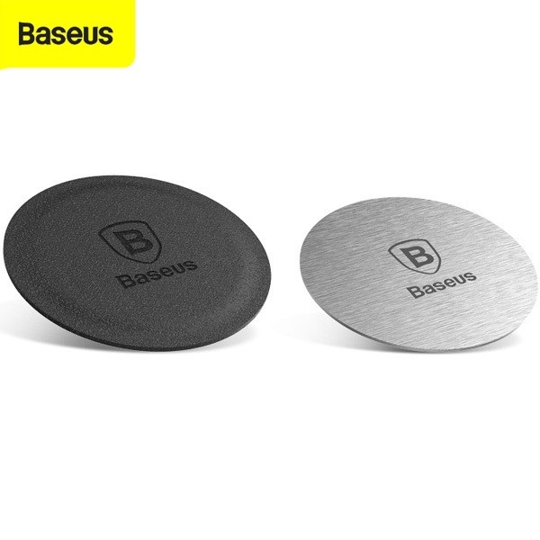 bộ 2 miếng kim loại Baseus dùng với giá đỡ điện thoại hít nam châm trên ô tô