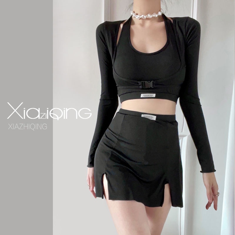 Bộ Đồ Bơi Tay Dài Phong Cách Hàn Quốc Xinh Xắn Cho Nữ