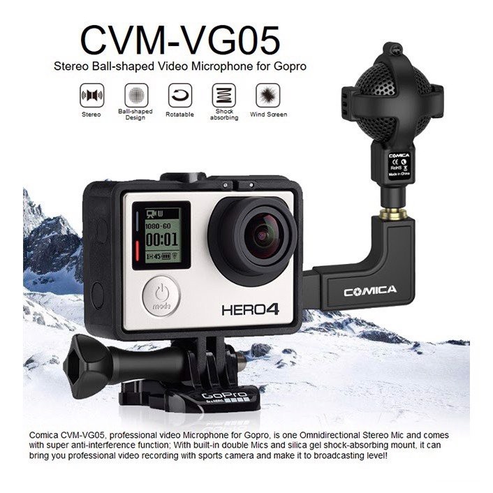 [Mã ELHACE giảm 4% đơn 300K] Micro Thu Âm Đa Hướng Cho Gopro Comica CVM-VG05 - Hàng Chính Hãng