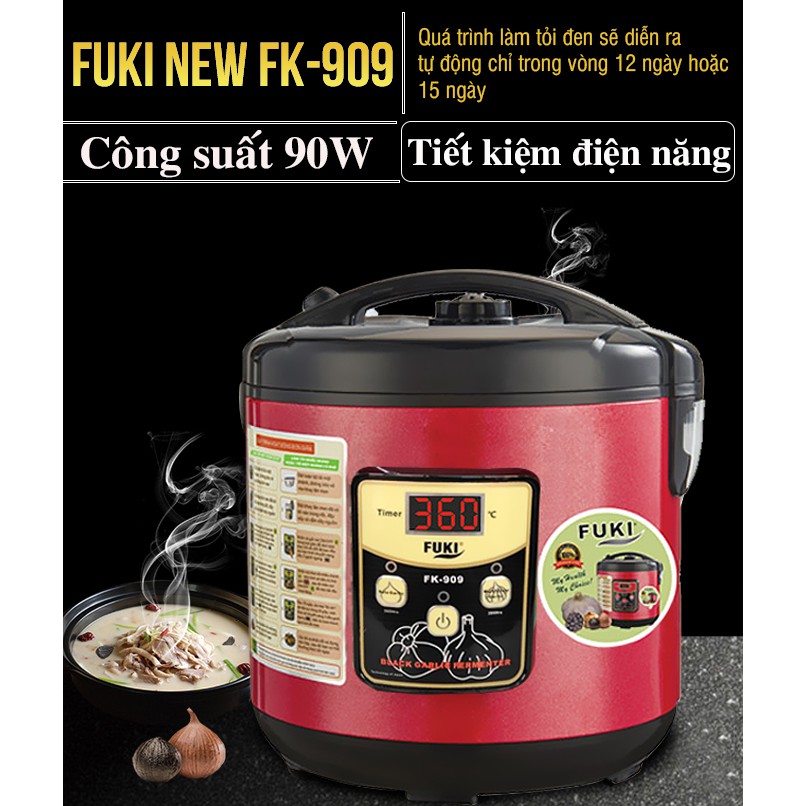 Máy làm tỏi đen Fuki New FK-909 loại 5L (đỏ mận)