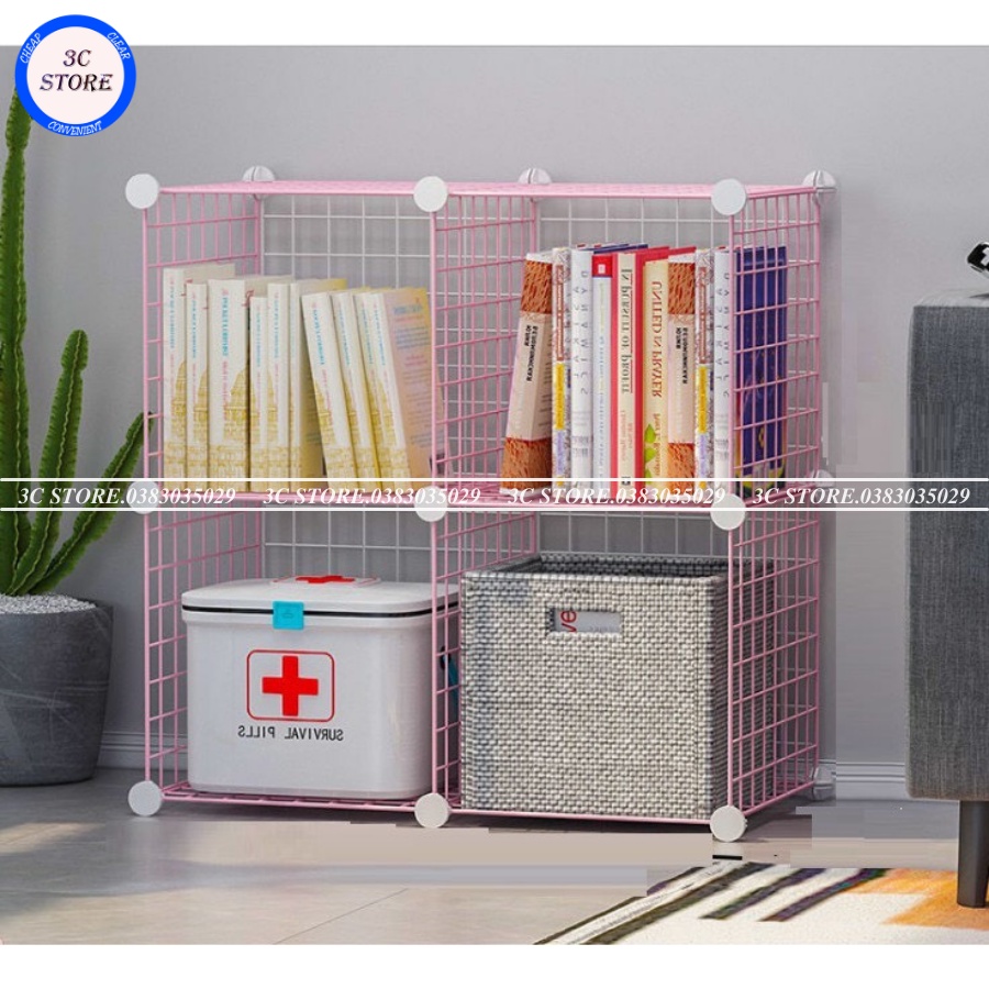 🎁TẶNG CHỐT-BÁN THEO TẤM 💟 LƯỚI SẮT THÉP - MÀU HỒNG - LẮP GHÉP ĐA NĂNG SIÊU ĐẸP, KỆ SÁCH KỆ TRANG TRÍ THÔNG MINH