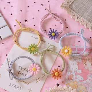Dây thun cột tóc buộc tóc hoa Daisy được tùy chọn màu