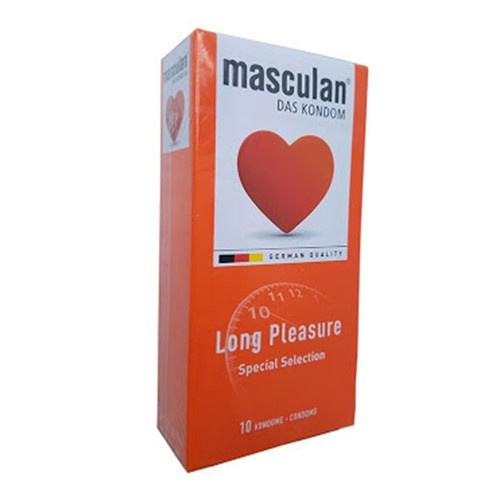 Bao cao suFreeshipMasculan Long Pleasure kéo dài thời gian hộp 10c