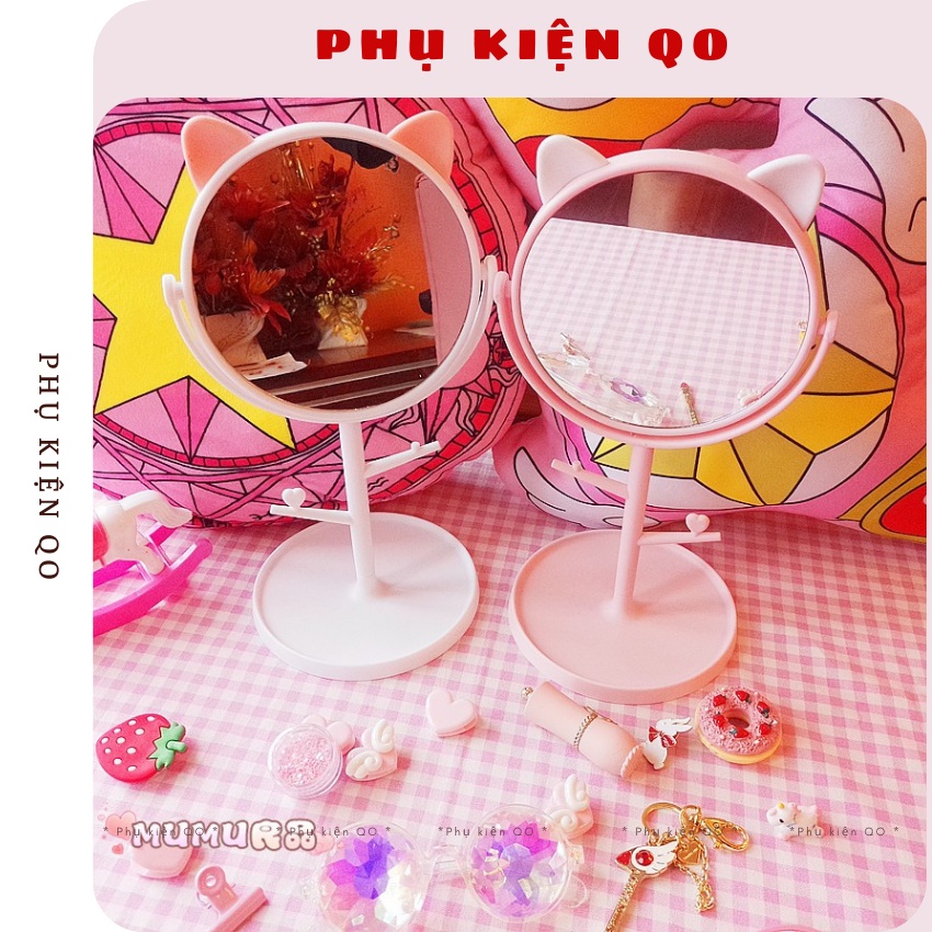 Gương đứng để bàn tai gấu,thỏ G01