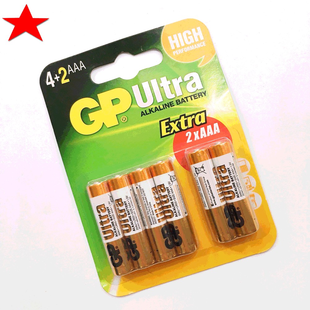 Pin GP Alkaline Super AAA vỉ 2 viên, 4 viên, 6 viên, 8 viên hàng chính hãng