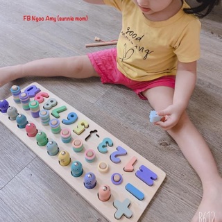 Bộ số đếm và câu cá gỗ cho bé