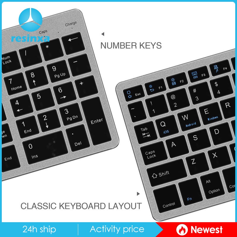 Bàn phím máy tính không dây bluetooth 104 phím dành cho Windows iOS Android Mac OS