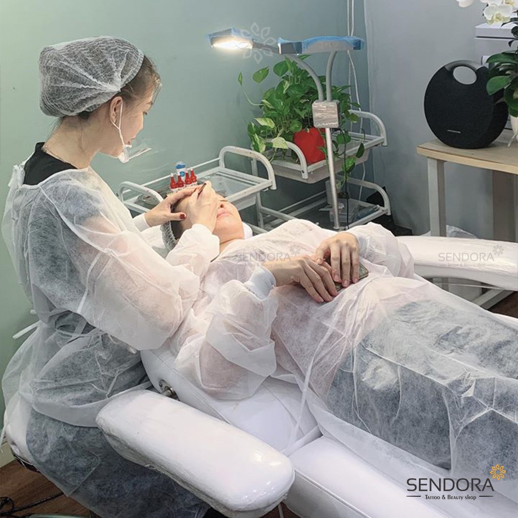 Áo y tế khử trùng cao cấp, Áo vải không dệt bảo hộ trong phun xăm, spa