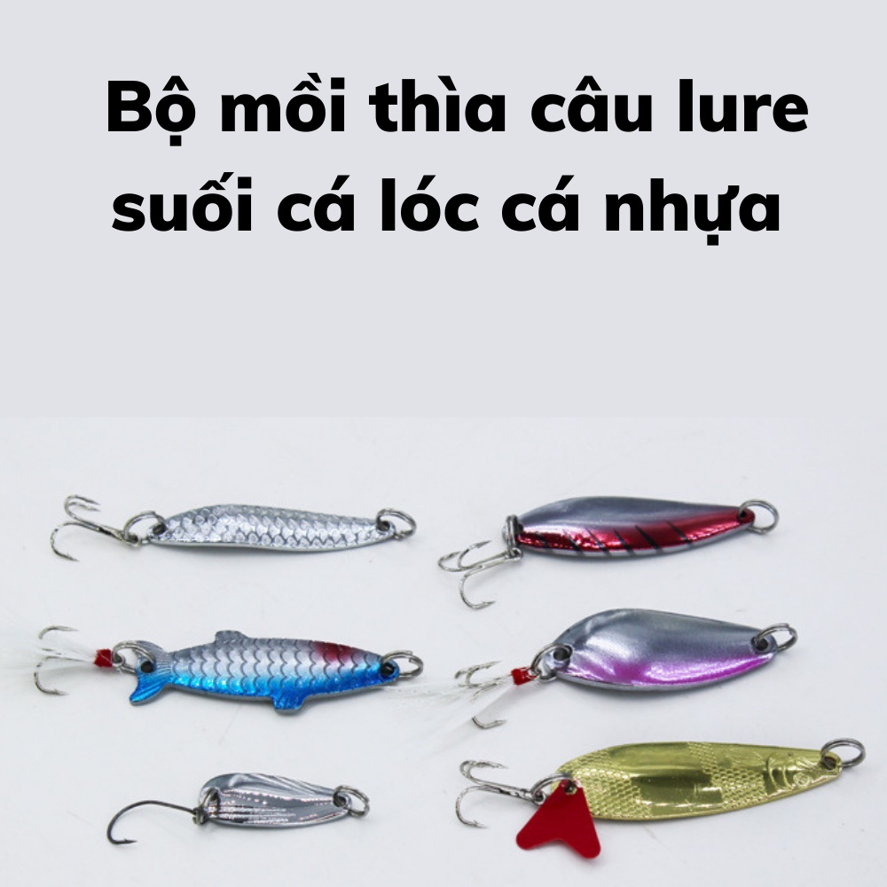 Combo bộ 100 mồi giả câu lure lóc chẽm và phụ kiện, hộp mồi giả câu sông suối câu biển, cá chày chuối siêu nhạy