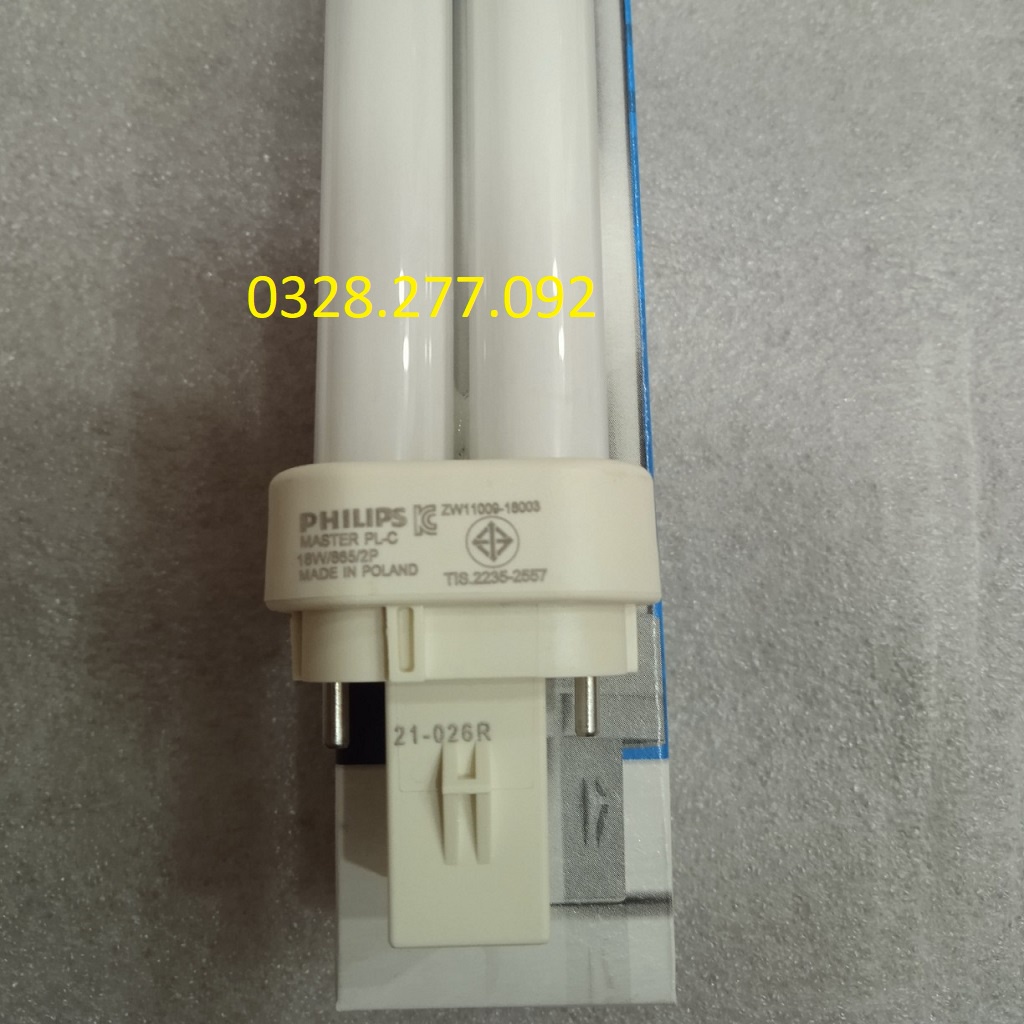 Bóng đèn compact Philips Master PL-C 2P 18W, ánh sáng trắng