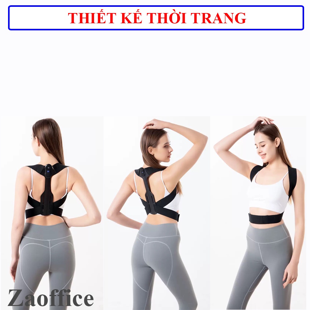 Đai Chống Gù Cảnh Báo Rung Thông Minh Màn Hình Kỹ Thuật Số Cao Cấp