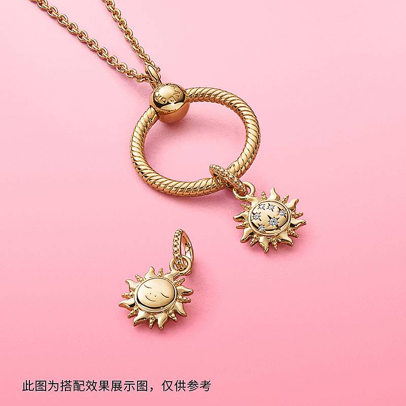Mặt dây chuyền hình mặt trời lấp lánh