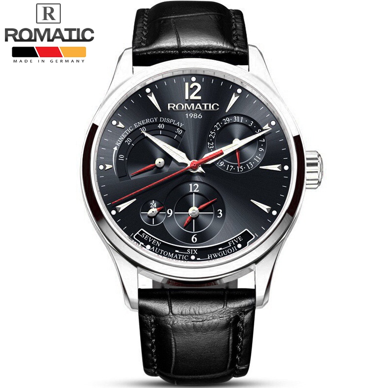 Đồng Hồ Nam ROMATIC 8857 Dây Da Cao Cấp, Chống Nước Rất Tốt