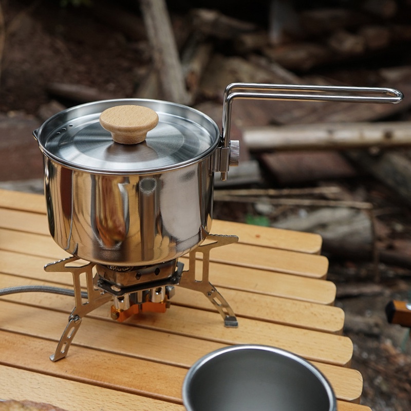 Ấm Đun Nước Đa Năng Bằng Thép Không Gỉ 304 Có Thể Gấp Gọn Tiện Lợi