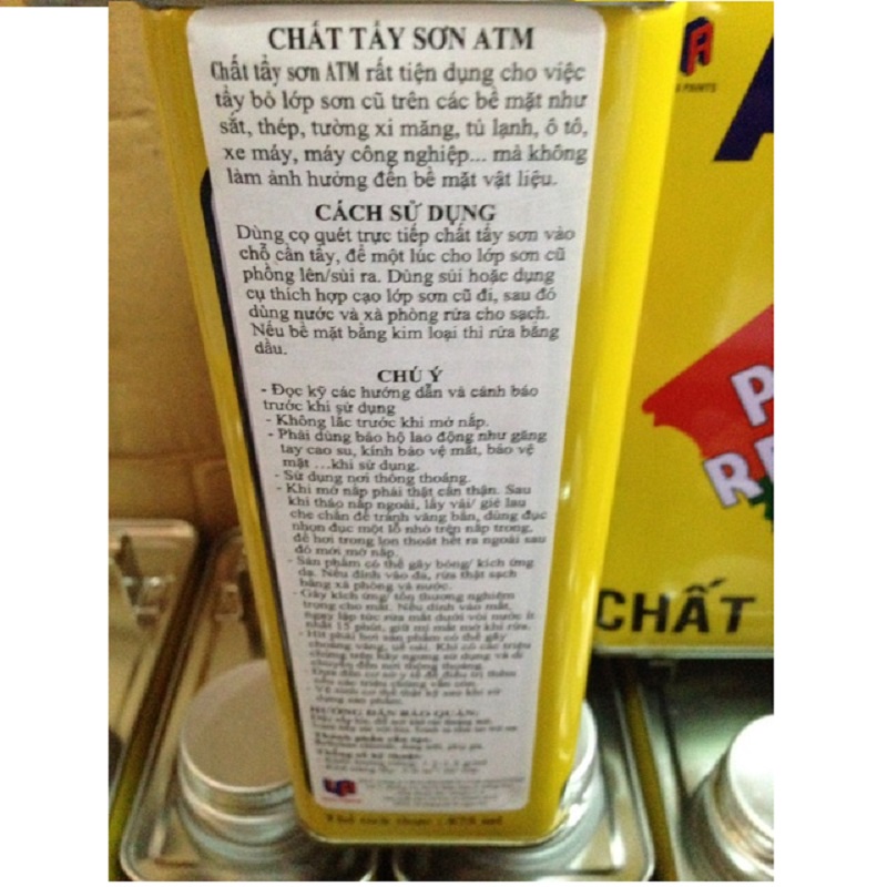 Chất Tẩy Sơn ATM 875ml - Dung Dịch Tẩy Vết Sơn Trên Mọi bề Mặt Chất Liệu - vanphongpham.baolinh