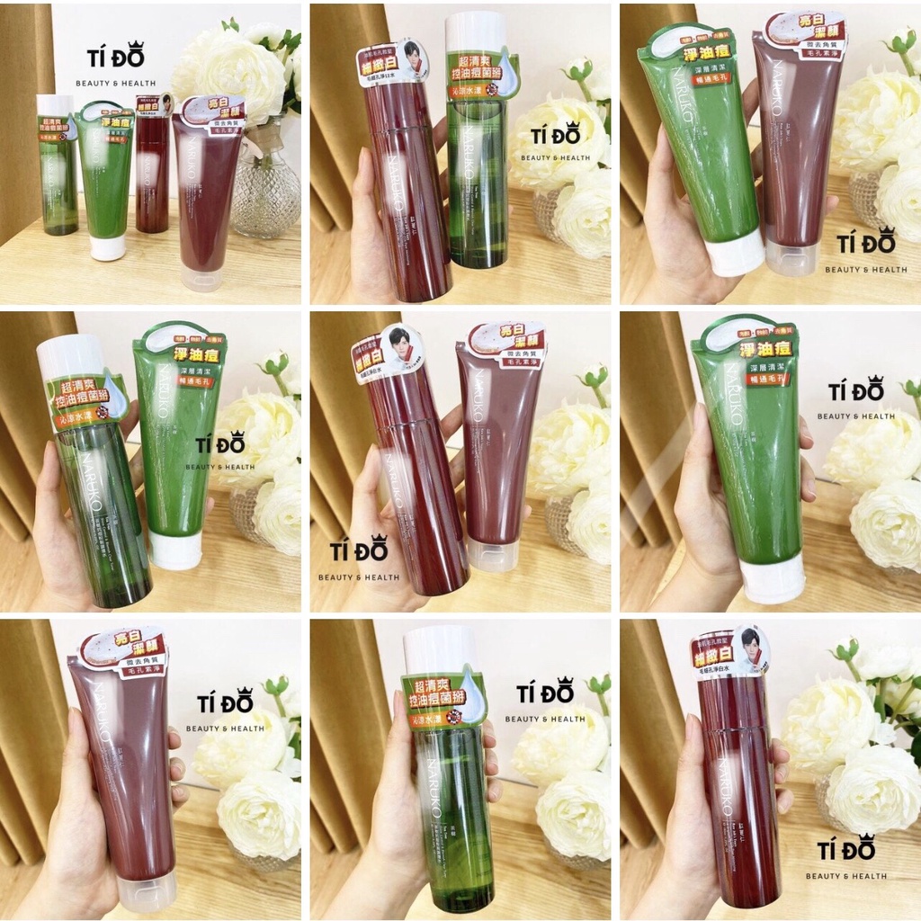 NARUKO -Tổng Hợp Tất Cả Sản Phẩm (Sữa Rửa Mặt/Lotion/Tẩy Da Chết)-Bản Đài