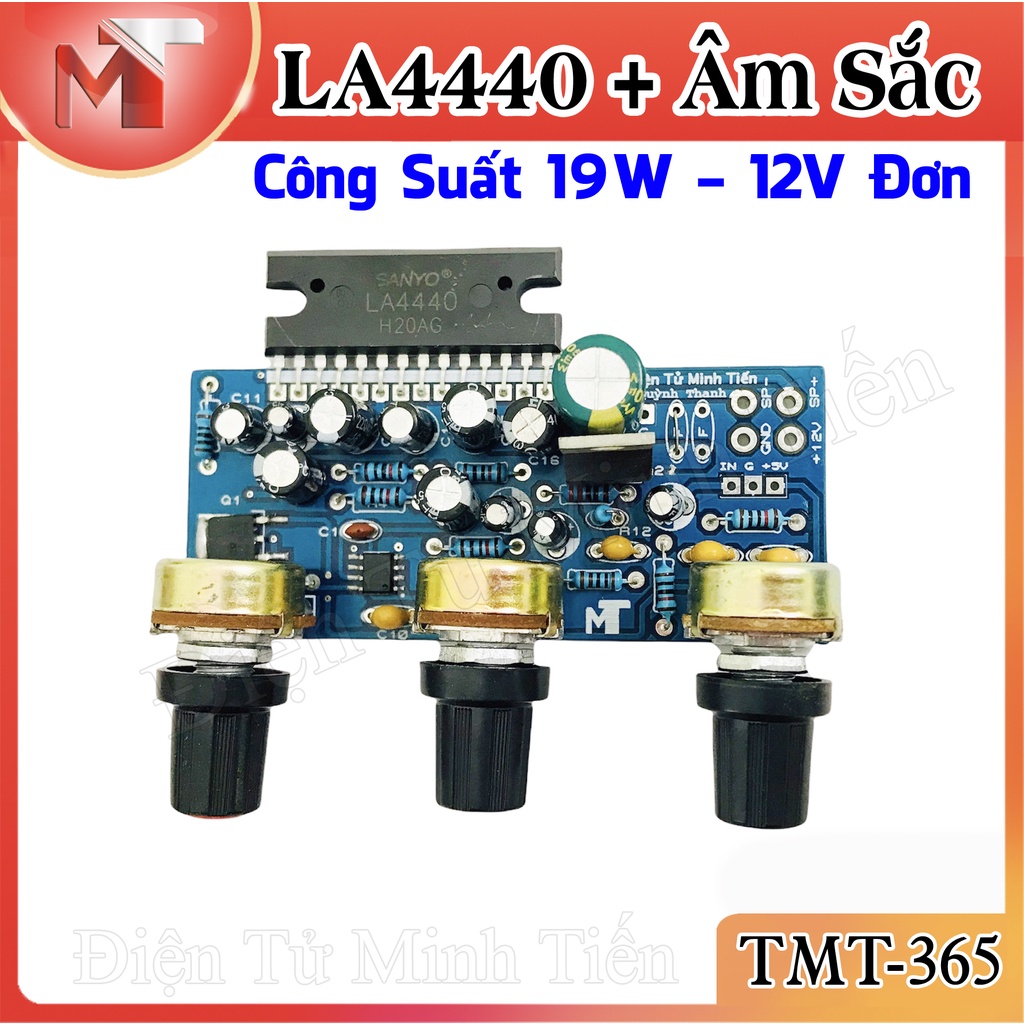 Mạch Công Suất LA4440 & Âm Sắc 5532 - 12V đơn