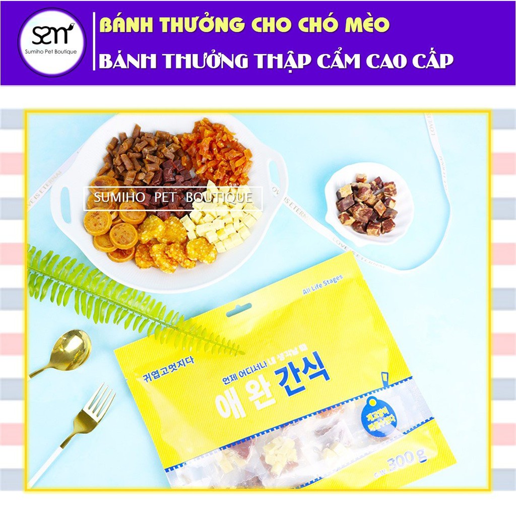 Bánh thưởng cho chó Captain (mix nhiều loại bánh thưởng bò gà cá) thức ăn cho chó