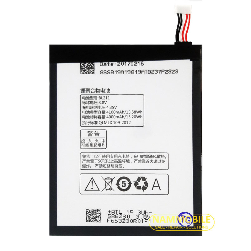 Pin LENOVO P780  BL211 4100mAh  Zin chính hãng