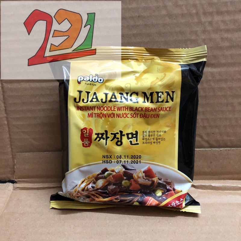 [Mã 156FMCGSALE hoàn 8% đơn 500K] Gói Mỳ Trộn Tương Đen Paldo JjangMen Chajang 200g