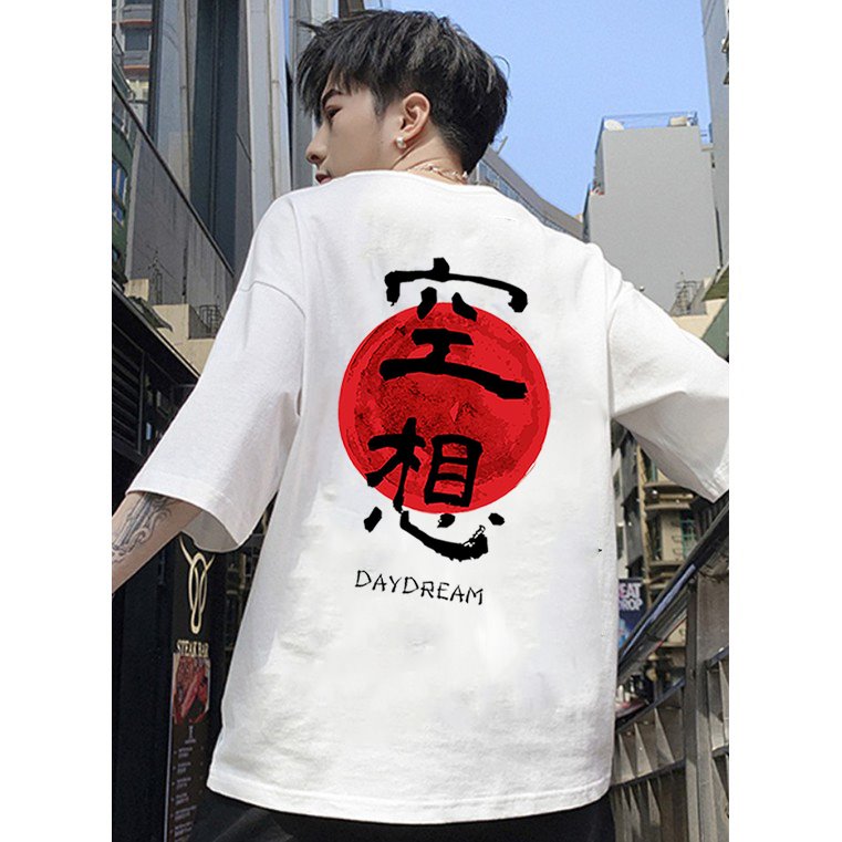 Áo thun tay lỡ nam nữ form rộng chữ kiểu daydream vải dày mịn 2021T3152