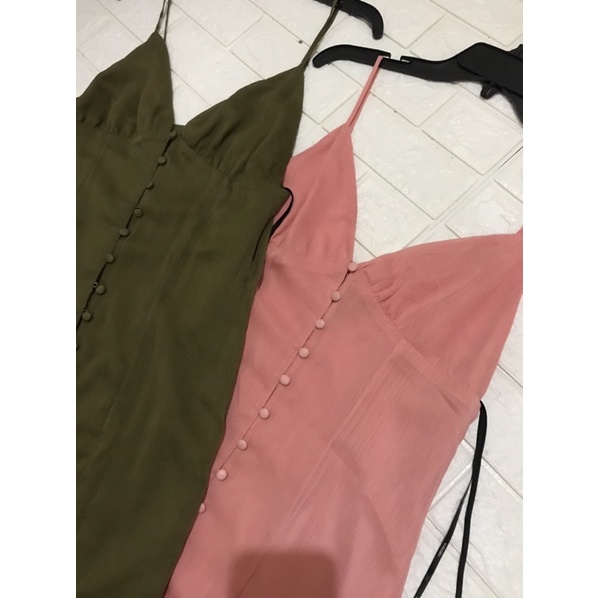 Đầm maxi cài nút 2 lớp xuất dư xịn