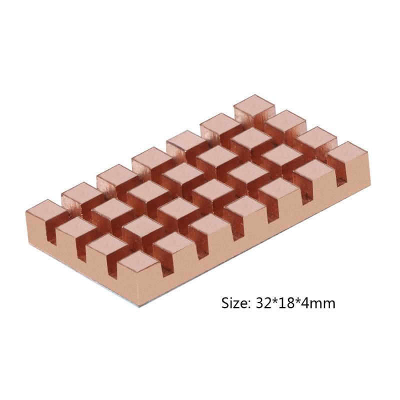 Bộ Tản Nhiệt Bằng Đồng Siêu Mỏng 32x18mm M.2 Ssd 2260 Ngff 2242 Cho Máy Tính