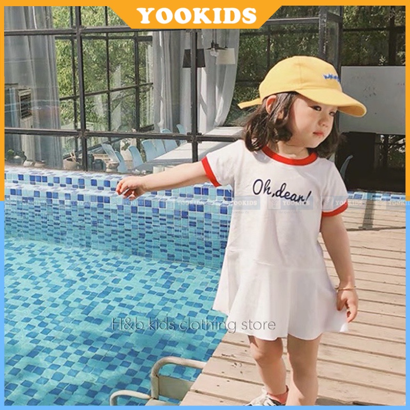 Váy hè cho bé gái kiểu dáng đuôi cá YOOKIDS chất cotton cực mềm mát và thấm hút mồ hôi cho bé 1 2 3 4 5 6 tuổi