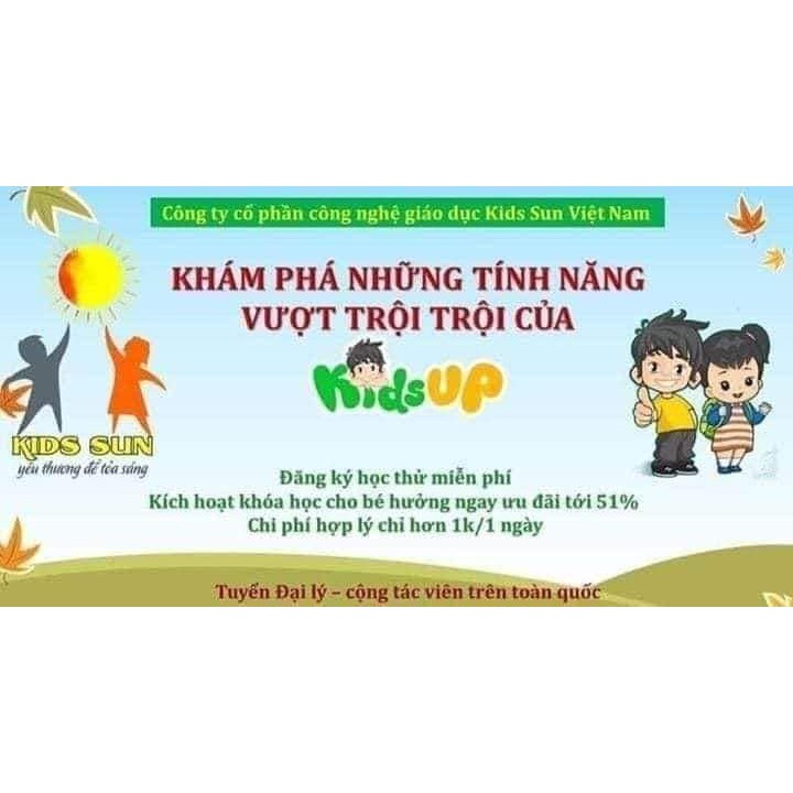 Kids Up cho trẻ từ 2- 7 tuổi (gói trọn đời + tặng bé quà trị giá 150.000) - Phát triển tư duy toàn diện cho trẻ