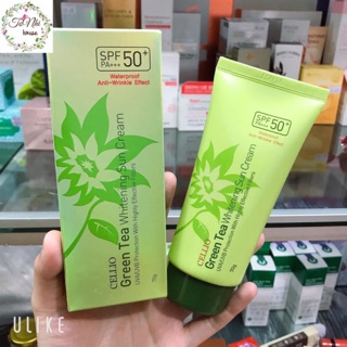 Kem Chống Nắng Cellio Green Tea Whitening SPF50 PA+++