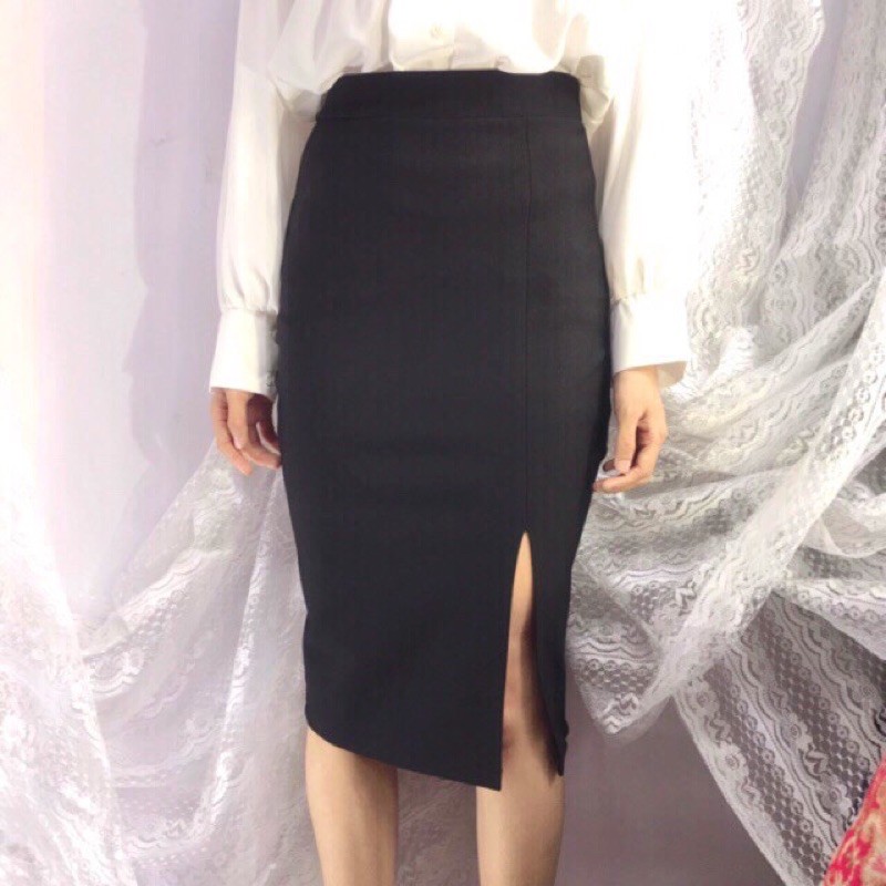 👠[HÀNG SẴN]👠 Chân vây bút chì xẻ đùi 70cm, chân váy công sở