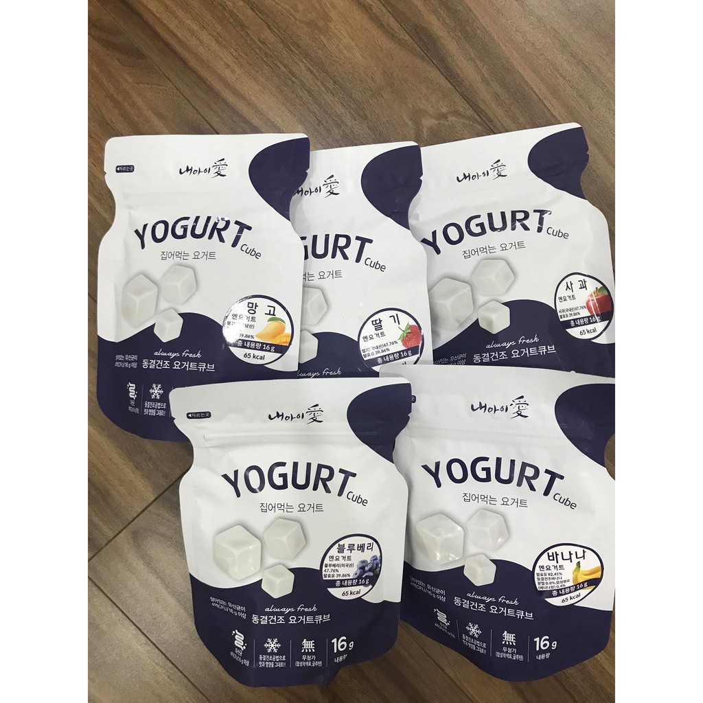 Bánh ăn dặm Yogurt cube hoa quả