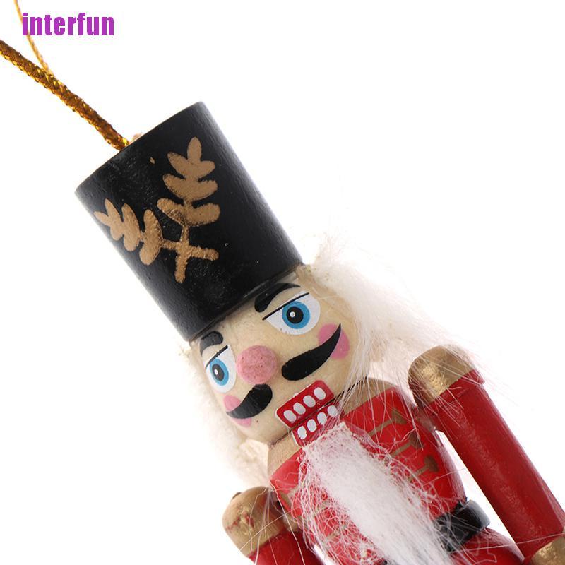 1 Đồ Chơi Trang Trí Giáng Sinh Hình Chú Lính Nutcracker 10cm Bằng Gỗ