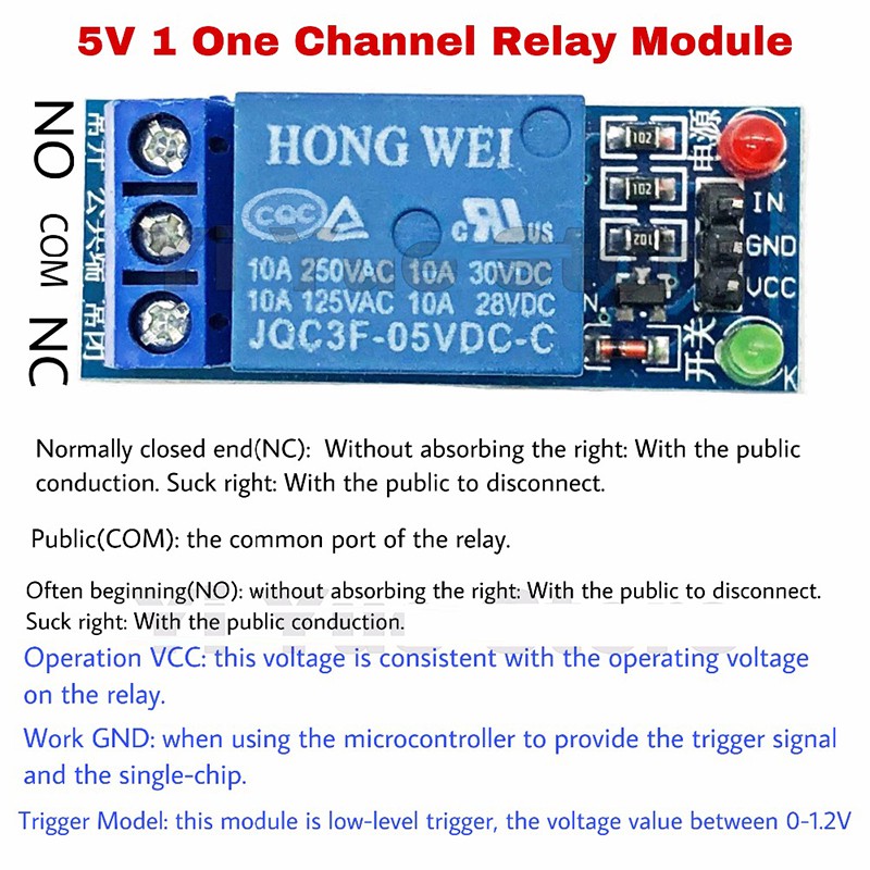 Mô Đun Rơ Le 1 Kênh 5v 12v Cho Arduino