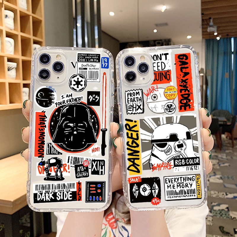 Ốp điện thoại mềm họa tiết Star Wars cho iPhone 6 6S 6Plus 6SPlus 7 7Plus 8 8Plus X XS XR XSmax 11 11Pro 11ProMax 12/12Pro 12Promax 12Mini Star Wars Clear Case