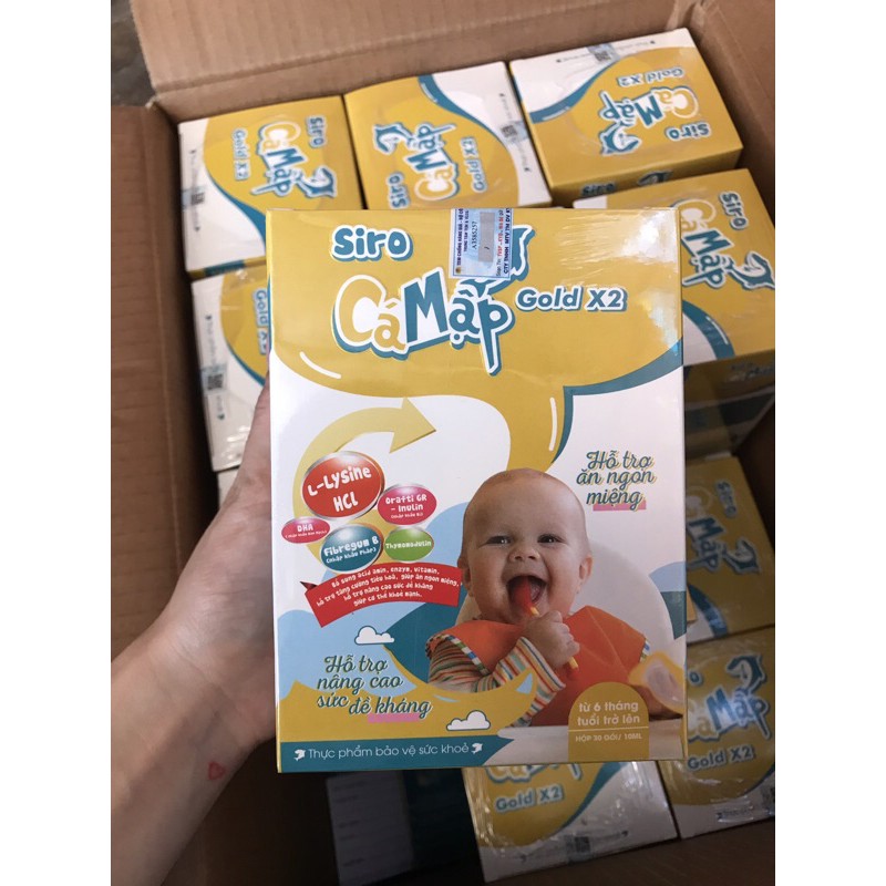 SIRO CÁ MẬP gold x2 ( siro cá mập) hộp 30 gói 10ml