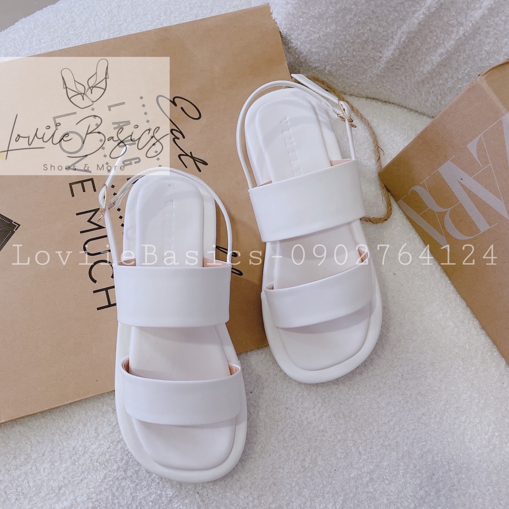 SANDAL NỮ LOVIIE BASICS - GIÀY THỜI TRANG PHONG CÁCH HIỆN ĐẠI 2 QUAI NGANG QUAI CÀI ĐẾ BẰNG S220515