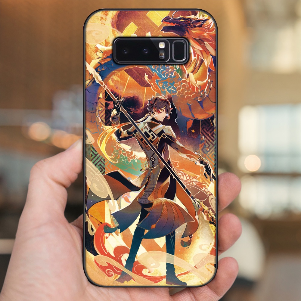 Ốp lưng Samsung Note 8 viền đen in hình Zhongli Genshin Impact