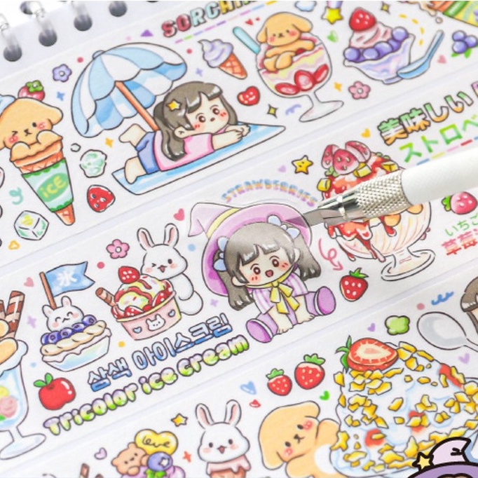 Sổ còng lưu trữ sticker chiết washi sổ A5 60 trang BTS012
