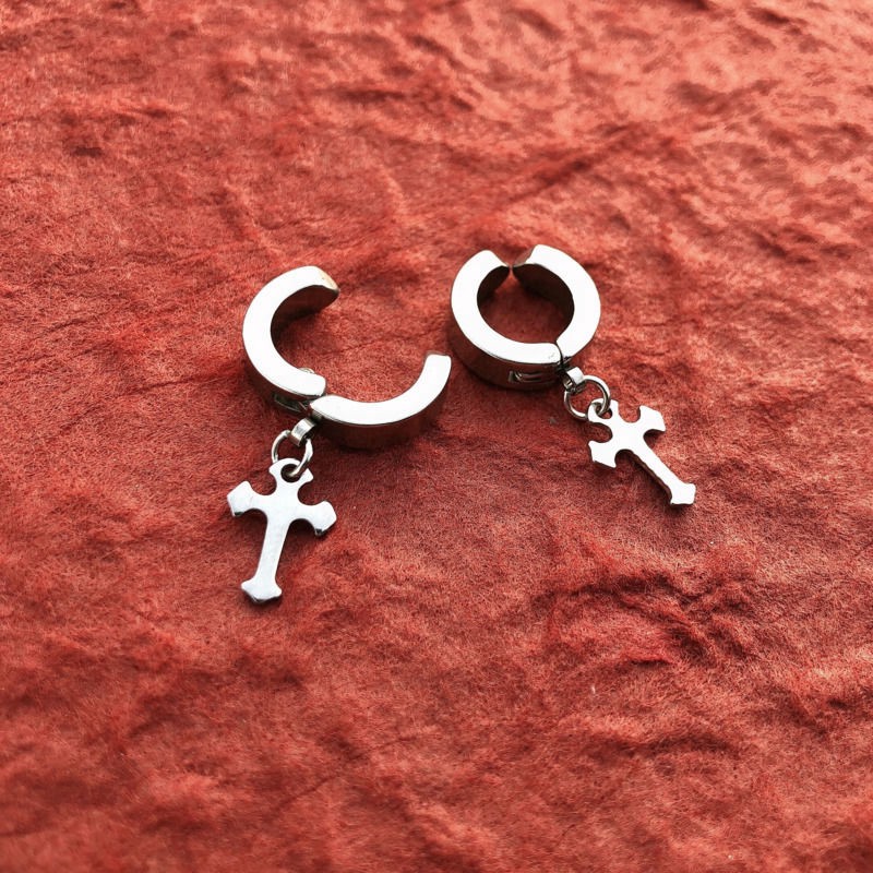 Khuyên tai thánh giá phong cách Hàn Quốc dễ phối đồ thời trang nam nữ 23b176