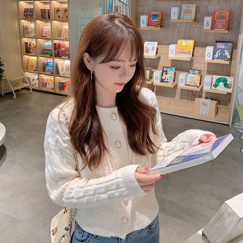 Áo Khoác Dệt Kim Mềm Dáng Rộng Thời Trang Thu Đông Cho Nữ 2021